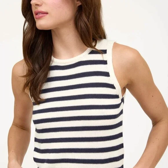 Georgia Stripe Sweater Cropped Tank Top - Picture 6 of 9